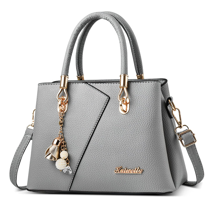 DORRISO Mode Handtasche Damen Elegant Tote Tasche mit Schickem Blumenanhänger Henkeltasche für Einka