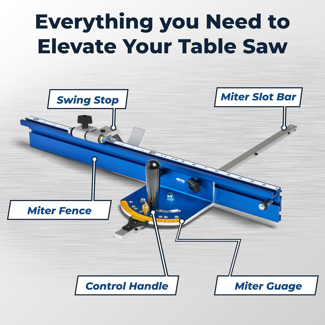 Kreg KMS7102 Tischsägen-Präzisions-Gehrungslehre-System – werkseitig kalibriert – mit Gehrungslehre