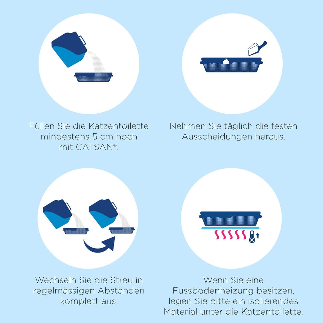 Catsan Katzenstreu Klumpstreu Active Fresh mit Aktivkohle und Frischeduft, 1 Karton (1 x 8l)