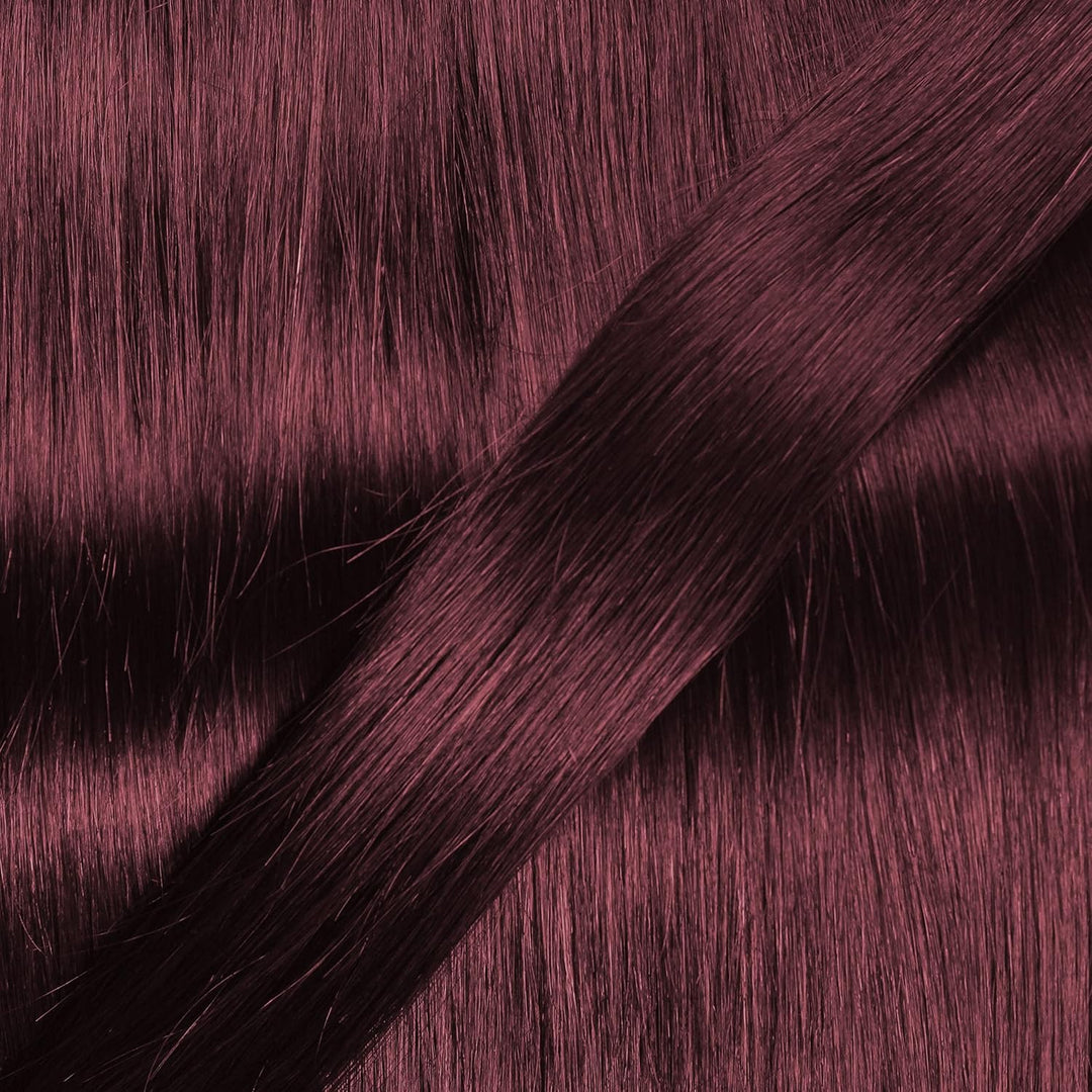 hair2heart Extensions Echthaar Bondings Glatt - 150 Strähnen 0.5g 60cm Burgundy #99j Burgundy 60cm 1