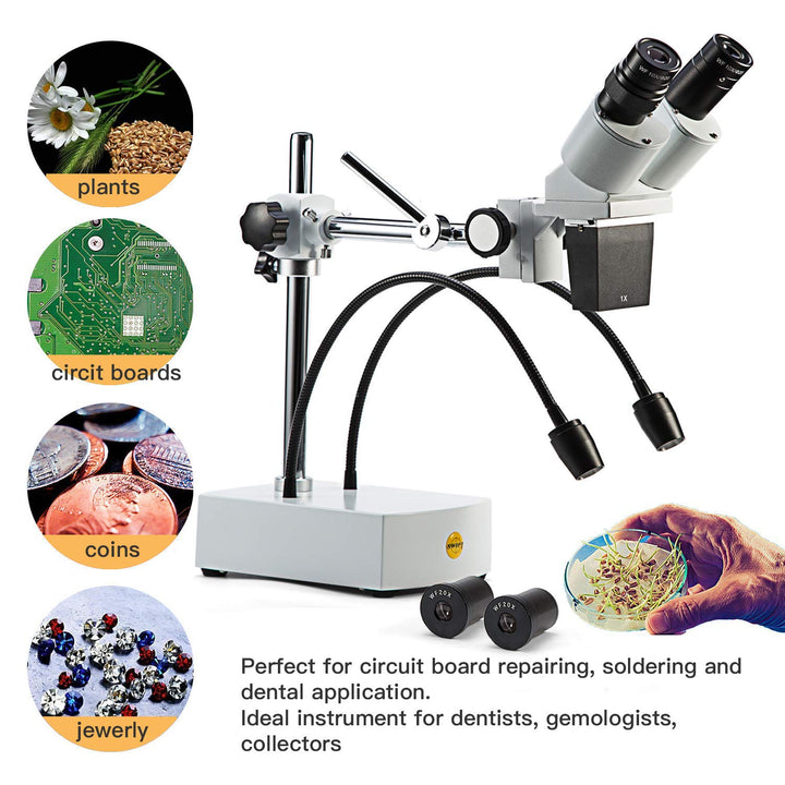 SWIFT Optical Professionelles Niveau 10X / 20X-Vergrösserung Binokulares Stereo-Mikroskop mit Weitwi