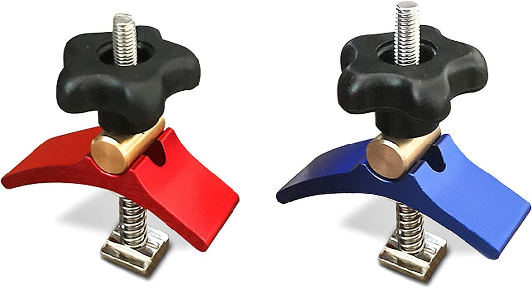FoxAlien 2 Stück T-Gleis-Halteklemmen aus Aluminiumlegierung für Holzbearbeitung, kompatibel mit T-N