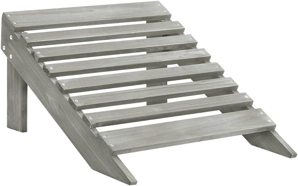 vidaXL Tannenholz Massiv Adirondack Gartenstuhl mit Fussstütze Tisch Deckchair Liegestuhl Gartenmöbe
