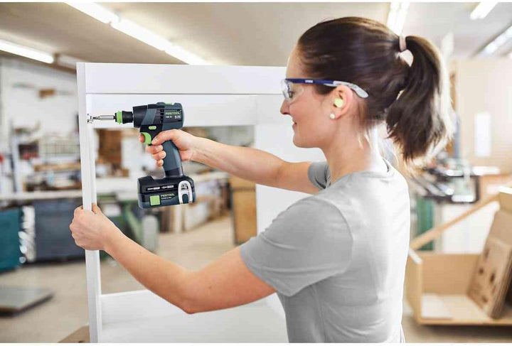 Festool – Akku-Bohrschrauber TXS 18-Basic inkl. FastFix Schnellspannbohrfutter 10 mm + Gürtelclip +