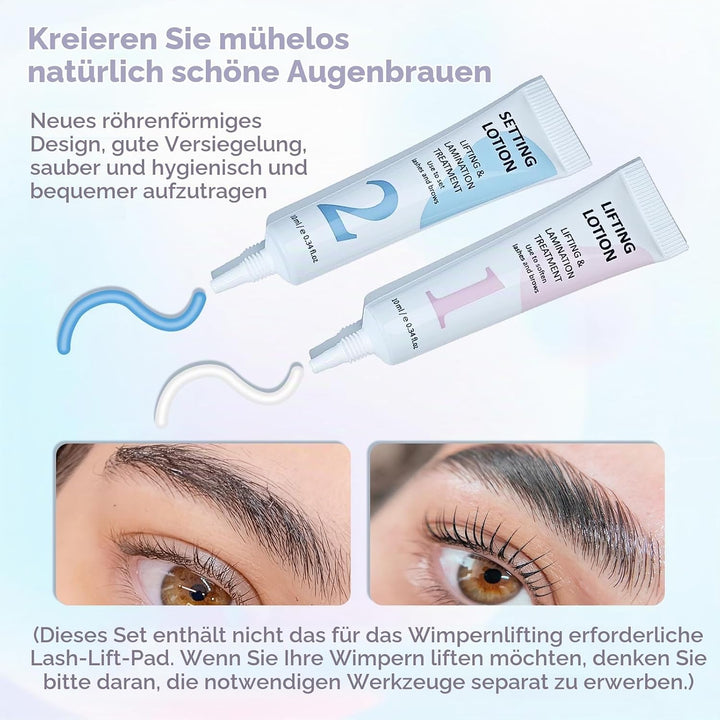 PERMANIA Augenbrauen Lifting Set, Neues Brow Lifting Set, für Natürlich Schöne Augenbrauen zu Hause,