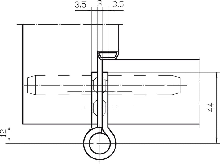 Simonswerk 5 040521 0 01802 Objektband VN 2929 für stumpf einschlagende Türen, Bandhöhe 120 mm, Vern