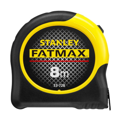 Stanley FatMax Bandmass Blade Armor (8 m Länge, Feststeller, automatischer Rücklauf, Gürtelclip, Dyn