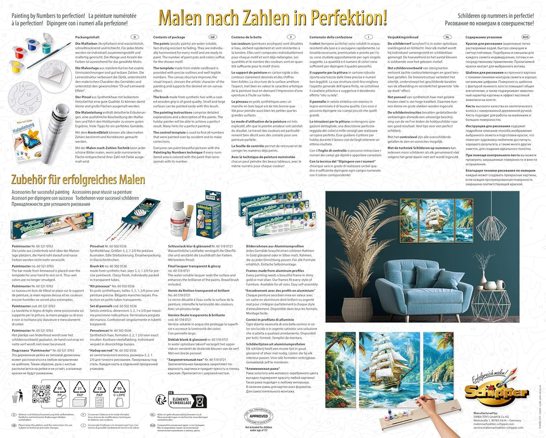 Schipper 609260927 Malen nach Zahlen – Segelschiff in der Südsee - Bilder malen für Erwachsene, inkl