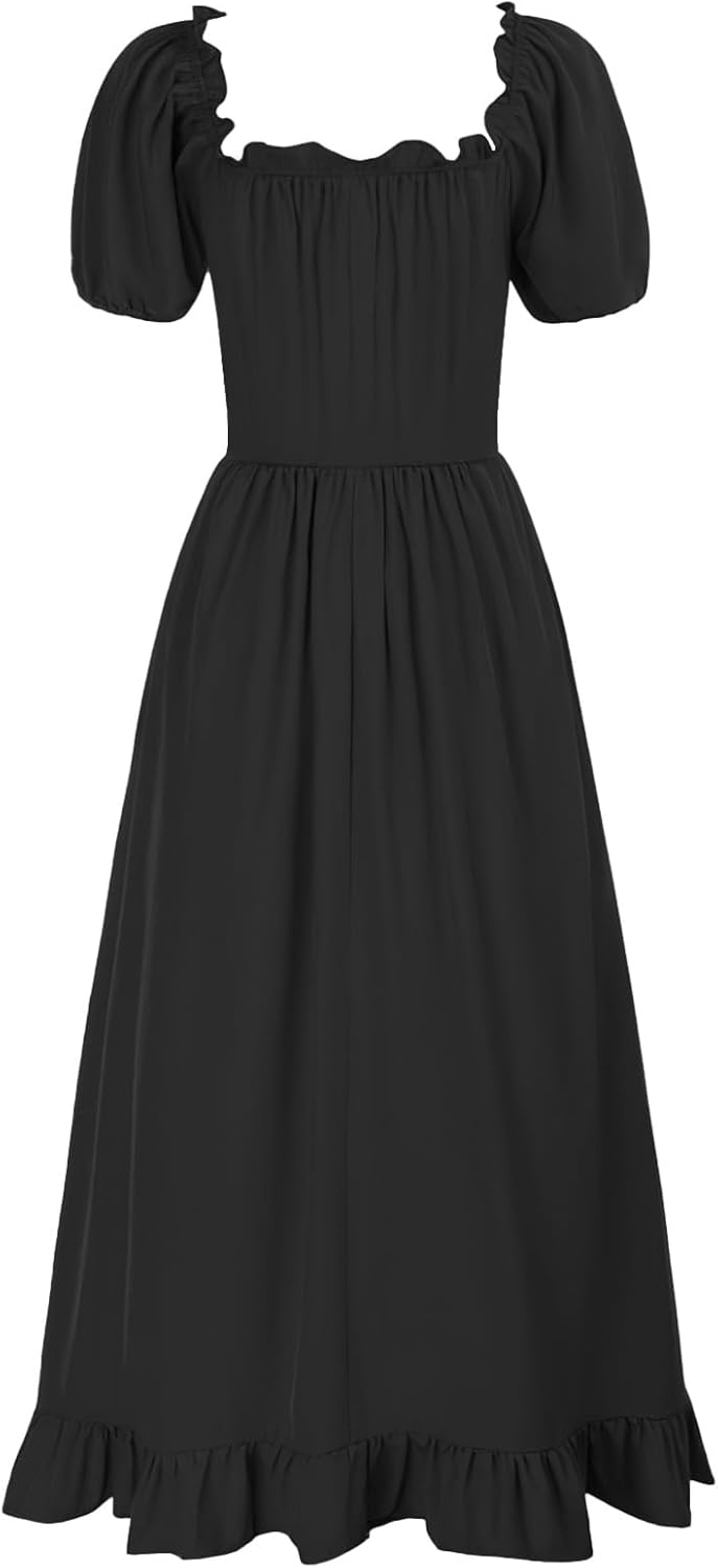 GOLDSTITCH Renaissance-Kleid für Damen, Pirat M C-schwarz, M C-schwarz
