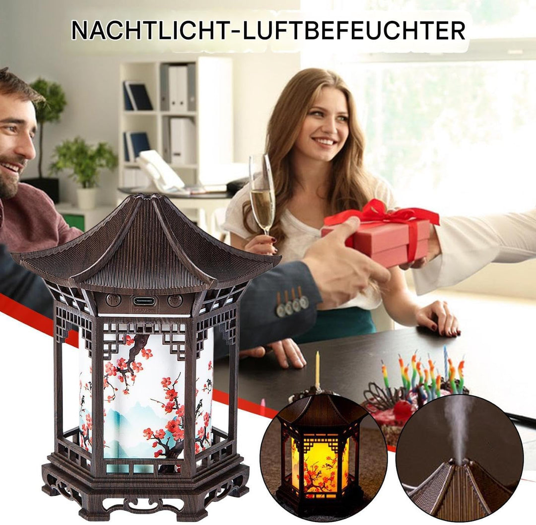 Schlafzimmer Raumbefeuchter,Pavillon-Design Kaltnebel Luftbefeuchter Mit Nachtlicht,Befeuchtungsgerä