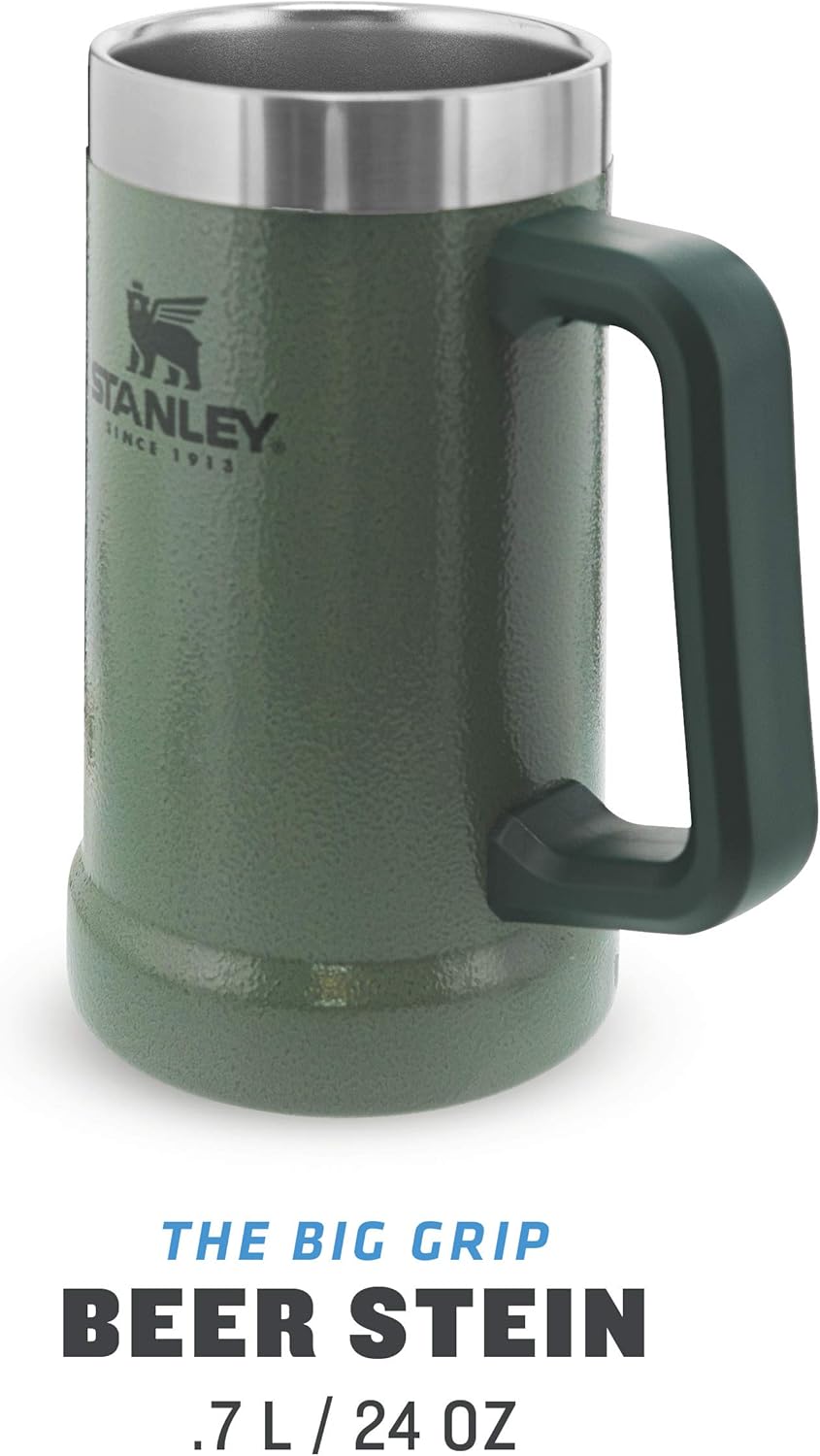 Stanley Adventure Vacuum Stein 709 ml / 24oz Hammertone Green – Beer Stein hält Bier 7 Stunden kalt