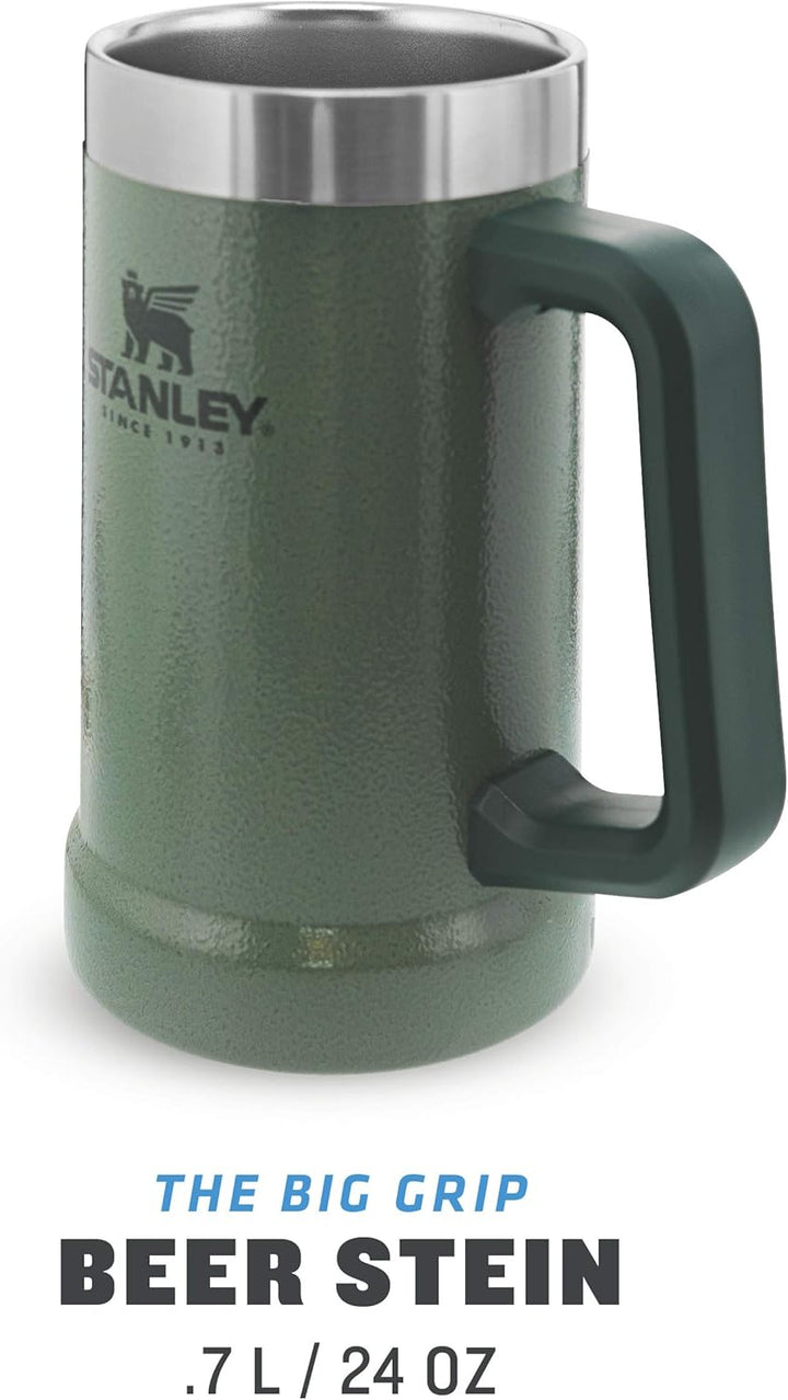 Stanley Adventure Vacuum Stein 709 ml / 24oz Hammertone Green – Beer Stein hält Bier 7 Stunden kalt