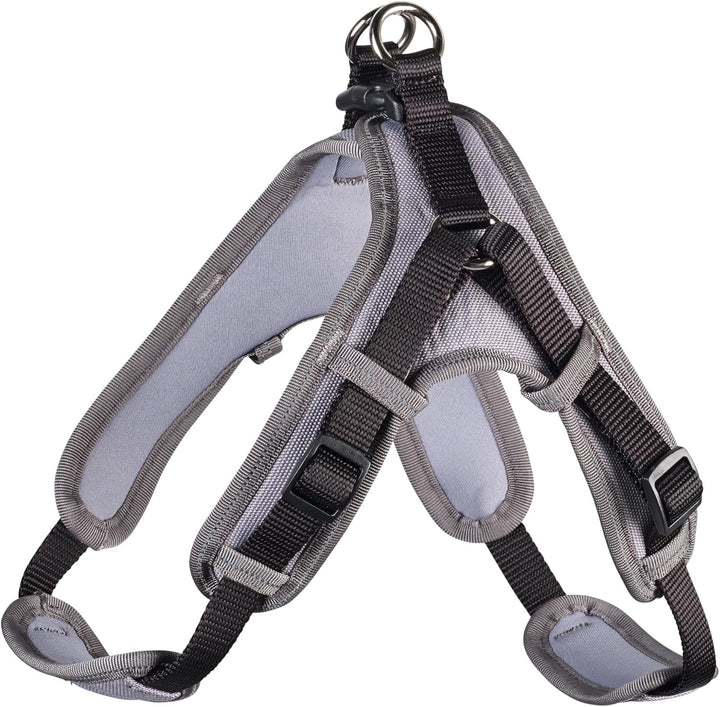 HUNTER Geschirr Neopren Vario Quick 67 - 80 cm, schwarz/grau schwarz/grau, Nylon, Neopren, reflektie