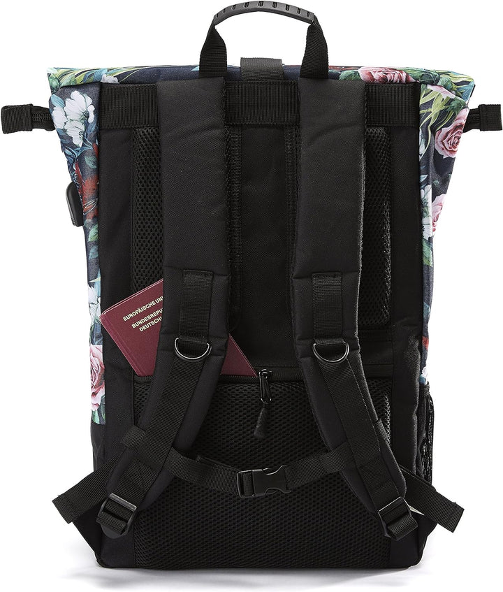 Ela Mo’s Rucksack Damen | Schön und Durchdacht | für Uni Reisen Freizeit Job | mit Laptopfach & Anti