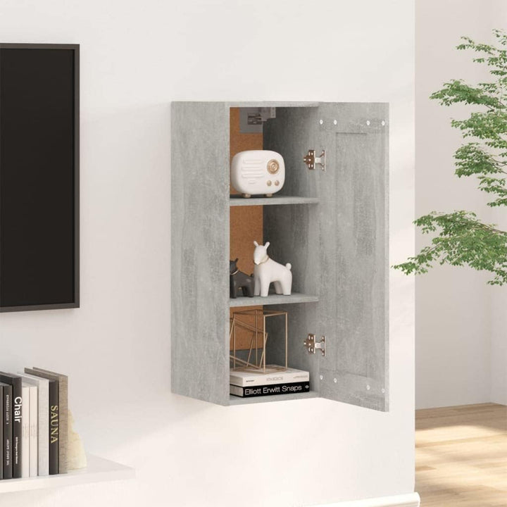 35x34x90 cm Wandschrank mit 3 Fächern TV Schrank Hängeschrank Badezimmerschrank Küchenschrank für Wo