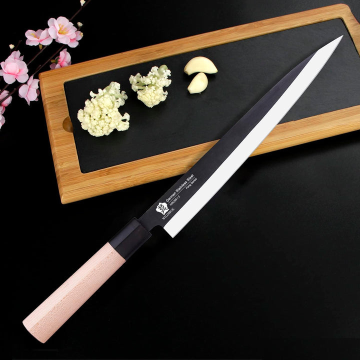 WILDMOK Sashimi-Messer 25,5 cm – Perfektes Yanagiba-Messer zum Schneiden von Sushi, Filetieren und Z