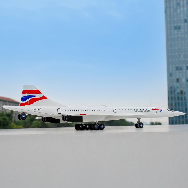 TGRCM-CZ 1/168 Concorde Supersonic Airliner Modell Flugzeug Spielzeug, Zinklegierung Diecast Spielze