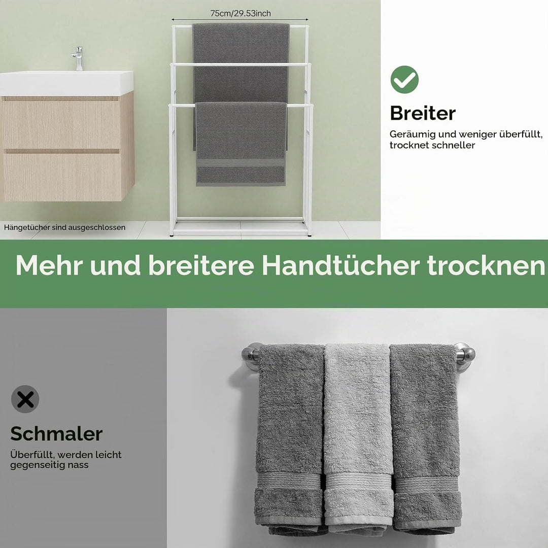 Handtuchhalter Stehend 3 stöckiger Freistehender Handtuchhalter Grosser freistehender 3-Stöckiger Bo