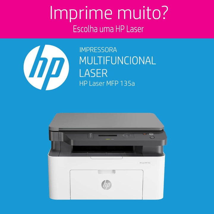 HP Laser 135ag Laser-Multifunktionsdrucker (Laserdrucker, Kopierer, Scanner, USB),Schwarz/Weiss 3-in