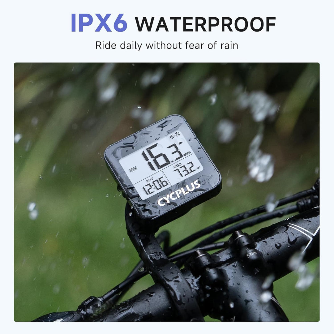 CYCPLUS GPS Fahrradcomputer Drahtlose Fahrradtacho Radcomputer IPX6 Wasserdichter Kilometerzähler GP