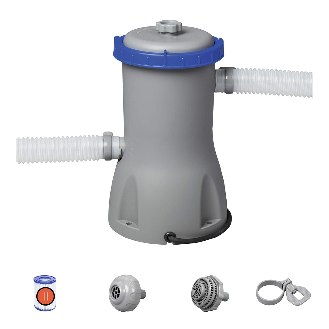 Bestway Flowclear Filterpumpe 3.028 l/h, aus Kunststoff, Grau 3.028 l/h Single, 3.028 l/h Single