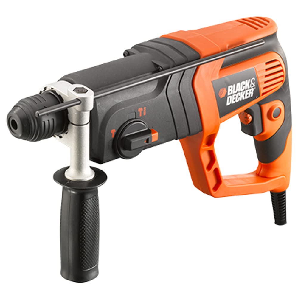 Black+Decker Pneumatischer SDS-Bohrhammer (710W, Meisselhammer mit 1.8J Schlagenergie, Zweithandgrif