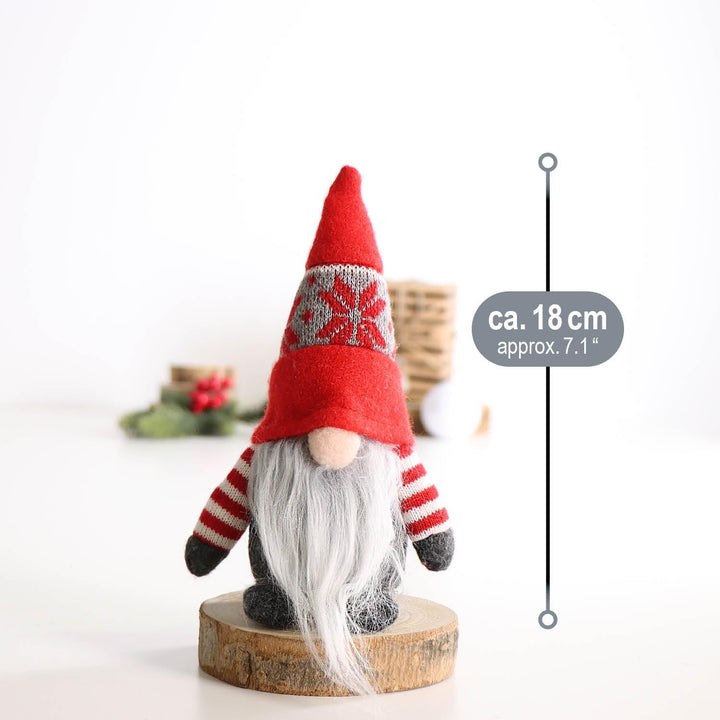 com-four® 3X Premium Weihnachts-Wichtel 18cm - winterliche Zwergen-Figur - Weihnachtsdeko - skandina