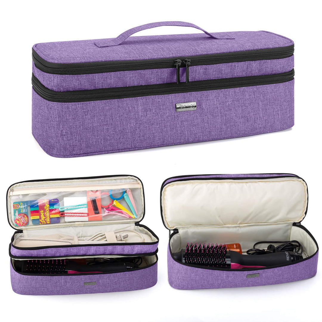Teamoy Aufbewarhungstasche für Warmluftbürste Haartrockner, Glättender Styler Tragetasche, Reisetasc