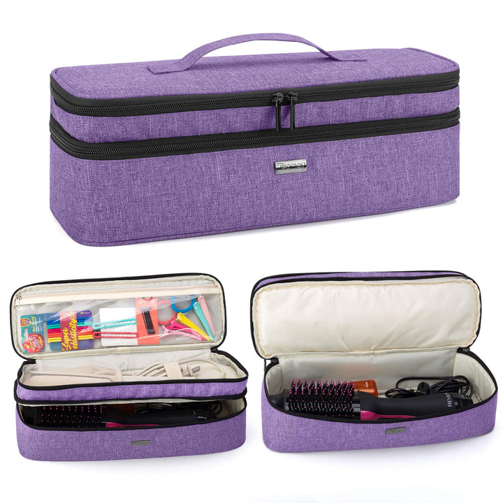 Teamoy Aufbewarhungstasche für Warmluftbürste Haartrockner, Glättender Styler Tragetasche, Reisetasc