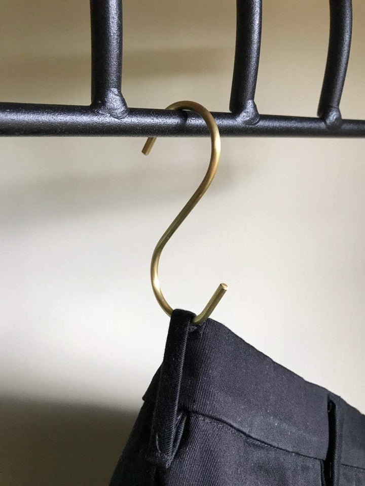 Br BRILLANTE S-Haken aus robustem massivem Messing zum Aufhängen von Küchentöpfen und Pfannen, Vogel