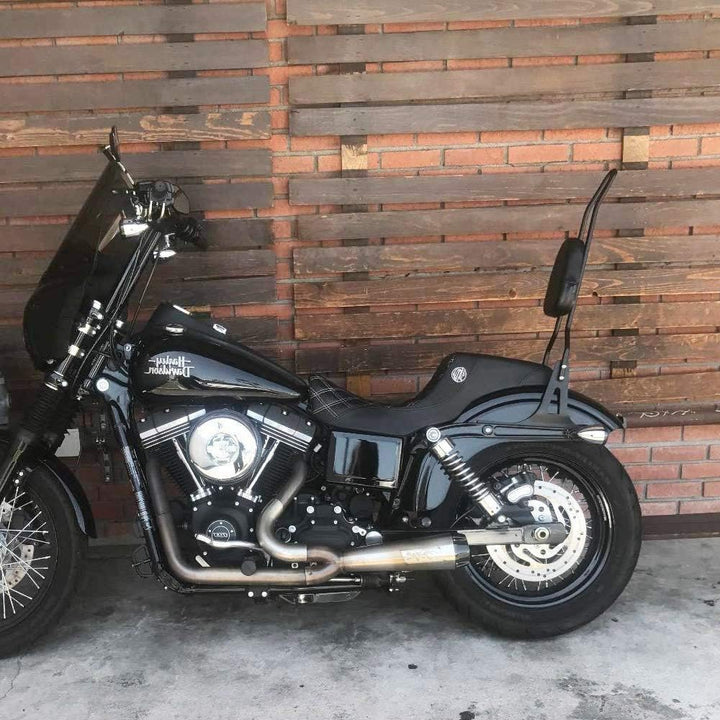 KATUR Motorrad Schwarz Hinten Beifahrer Abnehmbare Sissy Bar Rückenlehne Fahrer Fahrerhalterung Sitz