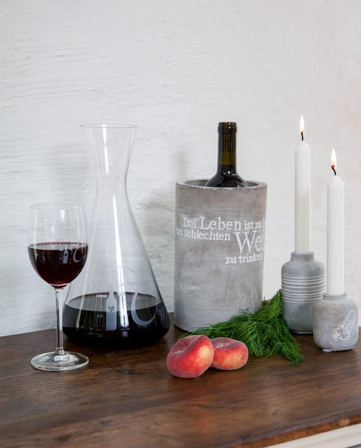 Räder Vino Beton Weinkühler Das Leben ist zu kurz