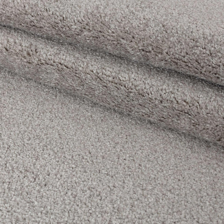 Carpetsale24 Dichter Kurzflor Teppich Wohnzimmer Creme 80 x 250 cm Modern Einfarbig Design - Flausch