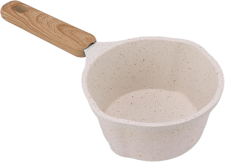 Antihaftbeschichteter Kleiner Topf, Kleiner Weisser Sossentopf, Milchtopf Mit Flachem Boden, Multifu