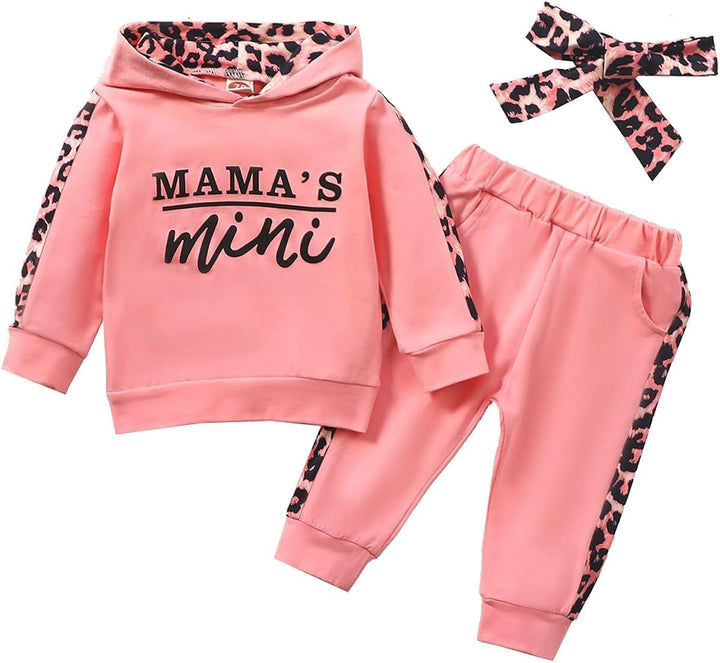 Neugeborene Baby Mädchen Kleidung Mama Sprüche Mama Mini Strampler Top Hose Outfit Set mit Stirnband