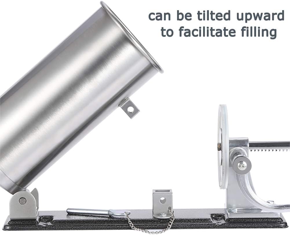 MASTER FENG Wurstfüller, Horizontale Küche Aluminium Wurstfüllmaschine mit Saugfuss Verpackt 8 Gröss