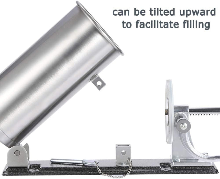 MASTER FENG Wurstfüller, Horizontale Küche Aluminium Wurstfüllmaschine mit Saugfuss Verpackt 8 Gröss