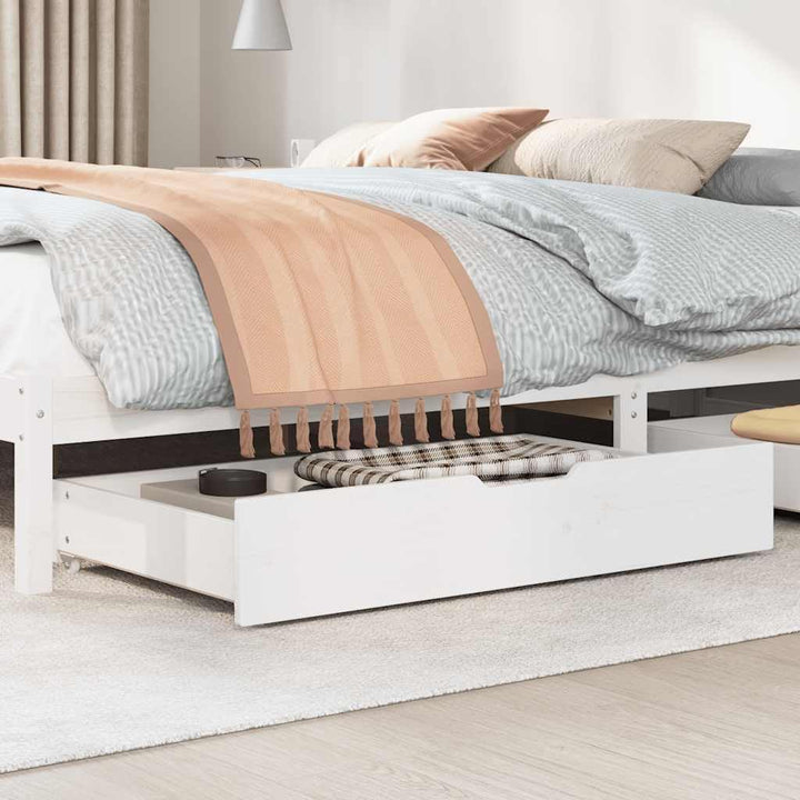 vidaXL Bettschubladen 2 Stk., Bettkasten Holz Aufbewahrung mit Rollen, Bett Schublade Bettauszug, Be