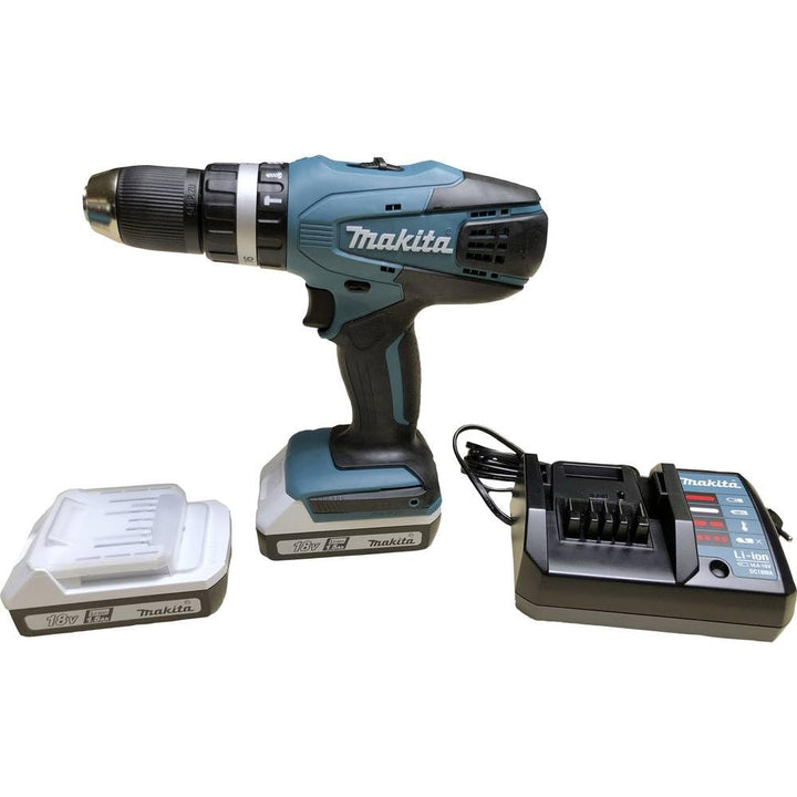 Makita DF457DWE Akku-Bohrschrauber, 18 V, Schwarz, Blau, Size 0 Türkis, 0 Türkis