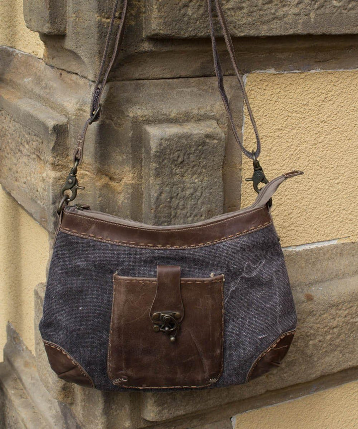 Sunsa Damen kleine Umhängetasche Schultertasche Crossbody Tasche Canvastasche in retro Style Vintage