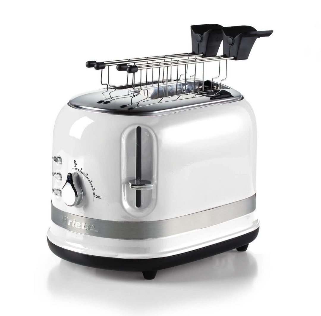 Ariete 149/01 Moderner 2-Scheiben-Toaster mit Zange, automatischer Auswurf, Krümelschublade, Auftau-