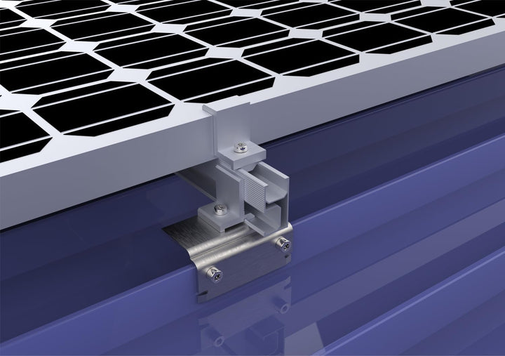 4PCS DACHFALZKLEMME MIT STABILISIERUNGSKLAMMER STEHFALZDACH STEHFALZKLEMME BEFESTIGUNG SOLAR MONTAGE