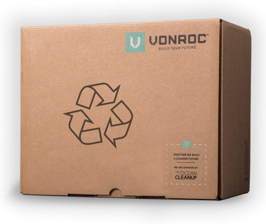 VONROC Mini-Multifunktionswerkzeug, 8 V, drehbar, mit 24 Zubehörteilen, Ladegerät und Schutzhülle fü