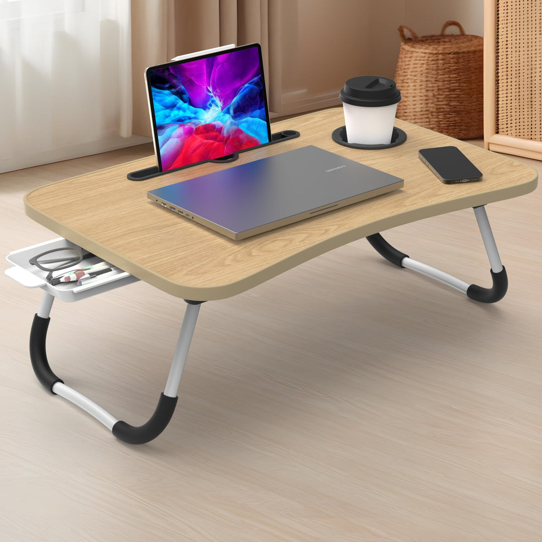 Huracan Laptop Tisch für Sofa, Betttablett Klappbar, Tragbares Laptoptisch für Bett, Lapdesk mit Sch
