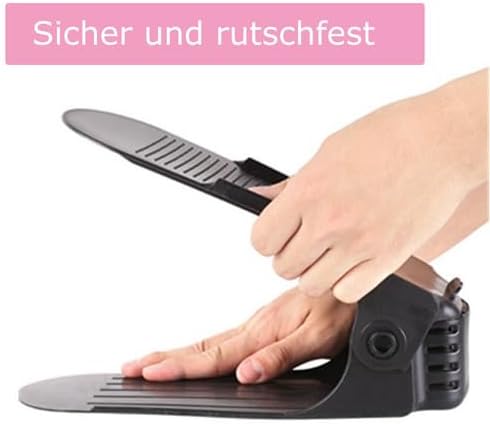 ACXIN Schuh Slots Schuhstapler Schuhhalter Set, Verstellbare Schuhregale aus Kunststoff, Platzsparen