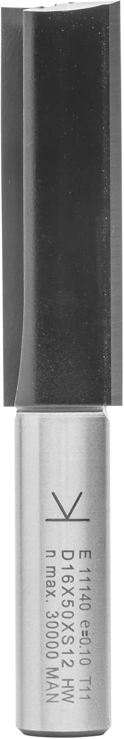 ENT 11140 Nutfräser HW, Schaft (S) 12 mm, Durchmesser (D) 16 mm, NL 50 mm, SL 40 mm, GL 90 mm, mit H