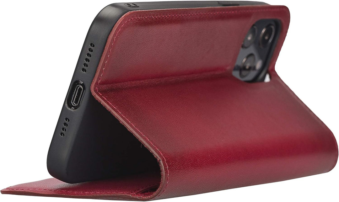 Solo Pelle aufklappbare Lederhülle kompatibel für iPhone 12 Pro Max in 6.7 Zoll inkl. 1 Kartenfach f