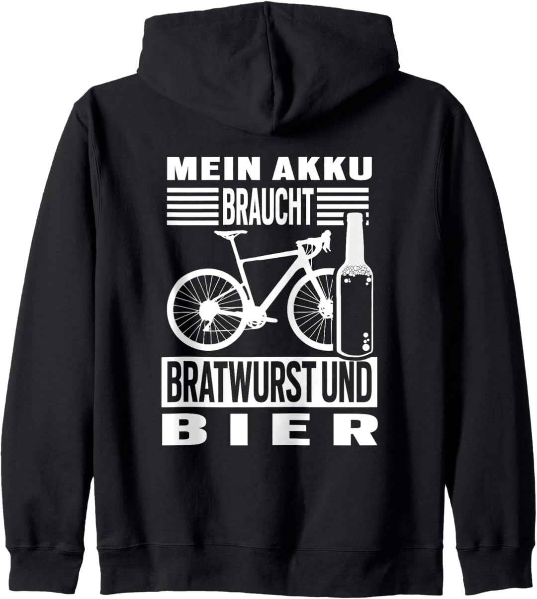 Fahrrad Fahren Radfahrer Sprüche Akku Radtour Cyclist Kapuzenjacke