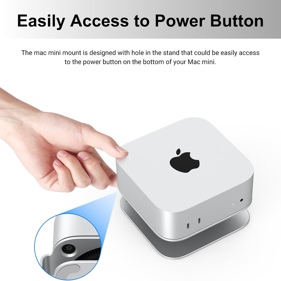 Mac mini M4 Ständer, Aluminium-Halterung für 2024 Mac mini M4 und M4 Pro, integrierte Kühlung, Zugri