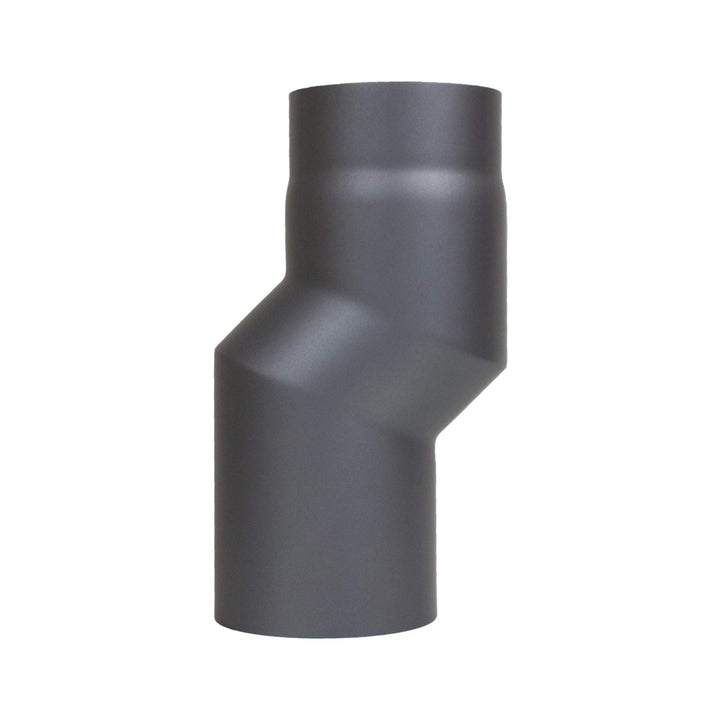 LANZZAS Ofenrohr Versatzbogen mit 40 mm Versatz - im Durchmesser Ø 120 mm - Farbe: gussgrau - Rauchr